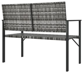 2-személyes szürke polyrattan kerti pad