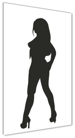 Üvegkép falra Sziluettje egy nő osv-140091721