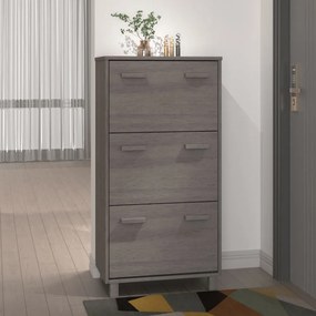 HAMAR világosszürke tömör fenyőfa cipőszekrény 59,5x35x117 cm