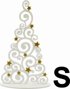 Karácsonyfa fehér arany csillagok karácsonyfa dekoráció 15cm