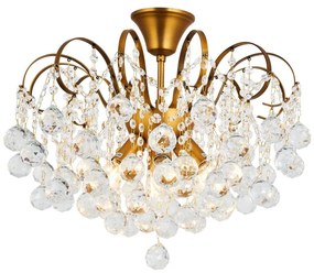 Brilagi - Felületre szerelhető csillár CRYSTAL 6xE14/60W/230V bronz