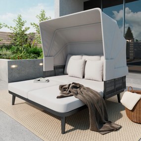 Kerti bútorok 2 fő részére Strand székek Kerti napozóágy Behúzható napellenző