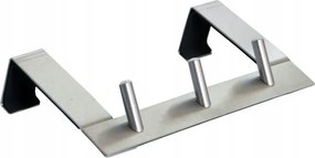 Ajtóakasztó 3 kampóval, 21,5x12x7 cm, rozsdamentes acél