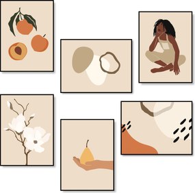Poszterek A3 Készlet 6 db-os Kép Hálószoba Nappali Képek *Sok A3 minta