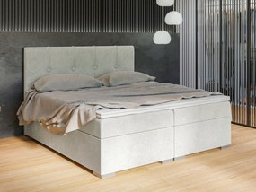 Franciaágy Boxspring 160 cm Ruffy (világosszürke) (matraccal és tárolóhellyel). Akció -17%. 1043447