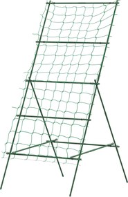 Outsunny Acél Rózsás Rács Rozsdaálló A-keretes Növénytartó 101x133x227 cm Kerti Rács Zöldségekhez, Virágokhoz és Futónövényekhez | Aosom