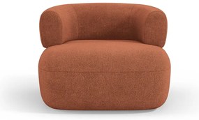 Téglavörös buklé fotel Jenny – Micadoni Home