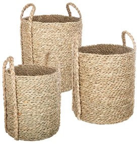 3 darabos WICKER kerek kosár szett