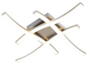 Design négyzet alakú mennyezeti lámpa acélból, LED-del - Onda
