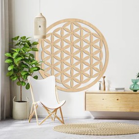 Elegáns, faragott fa mandala falra - FLORUM