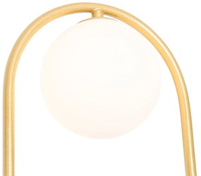 Art Deco fali lámpa arany fehér üveggel - Isabella