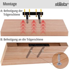 STILISTA Fali polc Volato 80 cm  piros fényes