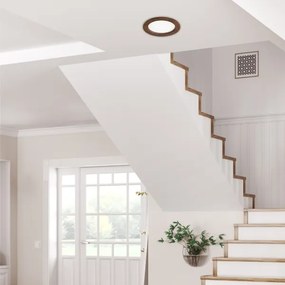 LED mennyezeti lámpa WOODY SPOT LED/16,5W/230V 4000K cseresznye Ø18,5 cm