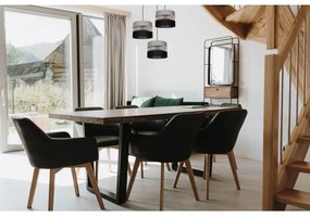 Csillár zsinóron CORAL 3xE27/60W/230V szürkés-fekete