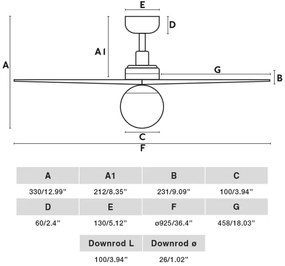 FARO 34284-11L - Mennyezeti ventilátor KLIM S 1xE27/15W/230V fenyő/fekete + távirányító