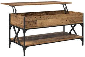 vidaXL Dohányzóasztal Öreg fa 100 x 50 x 50 cm Faanyag