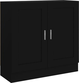vidaXL fekete szerelt fa könyvszekrény 82,5 x 30,5 x 80 cm
