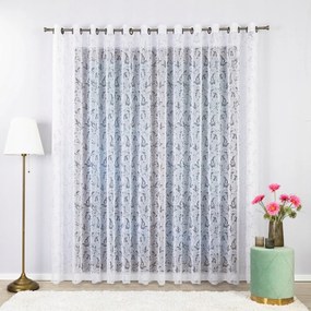 Függöny Átvezetőkkel, Enyhén Tejfehér 650x220