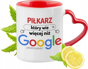 Labdarúgónak Piros Bögre Szív Alakú Füllel Ajándék