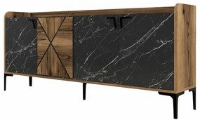Venedik szekrény Walnut and Black Marble