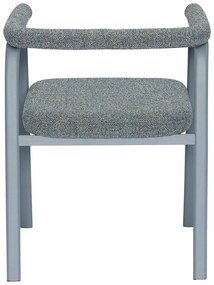 Szürke kárpitozott karfás étkezőfotel szett 2 db-os Ecto – Hübsch