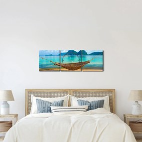 Kép egy függőágyról a tengerparton 3 (órával) (90x30 cm)