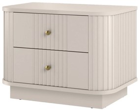 Vesper éjjeliszekrény készlet 2 db-os 56 cm - kasmír / arany fogantyúk
