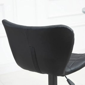 HOMCOM 2 darabos bárszék szett, retró dizájn, fekete