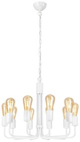 Csillár láncon TIFFANY 10xE27/60W/230V fehér