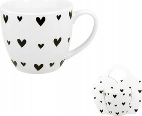 Kis fekete szív bögre 400 ml