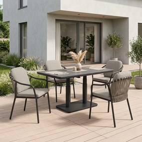 Világosbarna fém kerti szék Edvige – Bizzotto