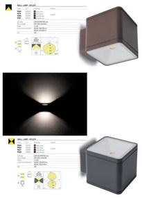 Redo 9080 - LED kültéri fali lámpa BETA LED/6W/230V 3000K IP54 barna