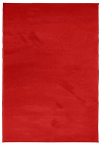 OVIEDO piros rövid szálú szőnyeg 140 x 200 cm