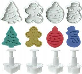 Mézeskalács Lyukasztó Formák Cukormassza Hóember Keksz Karácsonyfa Gömb
