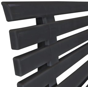 antracitszürke műanyag kerti pad 145,5 cm