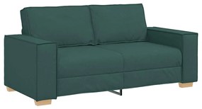 kétszemélyes sötétzöld szövetkanapé 140 cm