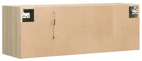 sonoma tölgy színű fali TV-szekrény LED-ekkel 100x31x35 cm