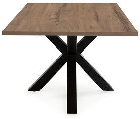 Étkezőasztal diófa dekoros asztallappal 100x180 cm Comba – Marckeric