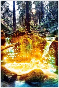 Poszterek 80x120 Hegyi vízesés Tájkép