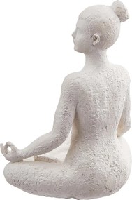 LOTUS dekor szobor, fehér 24cm