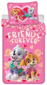 Mancs Őrjárat Friends Furever gyerek, ovis ágyneműhuzat 100×140cm, 40×45 cm