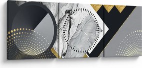 Kép - Texturális kollázs (órával) (90x30 cm)