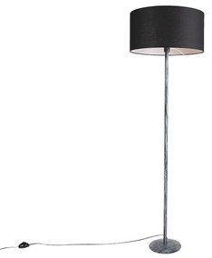 Állólámpa szürke fekete árnyékolóval 50 cm - Simplo