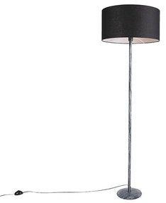 Szürke állólámpa, fekete árnyalattal 50 cm - Simplo