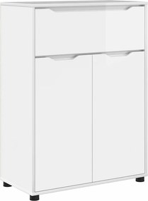 vidaXL Fürdőszoba Székény Magas Fényű Fehér 72,5 x 36,5 x 100 cm