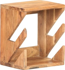 vidaXL falra szerelhető tömör akácfa gördeszkatartó 25 x 20 x 30 cm