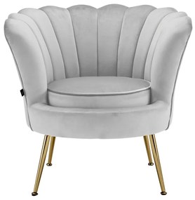 Világosszürke bársony fotel Kelsey – Støraa