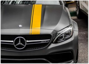 Poszter 70x50 Mercedes Amg Sárga csíkos