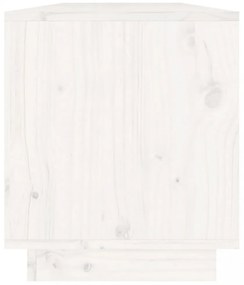 fehér tömör fenyőfa TV-szekrény 110,5x34x40 cm
