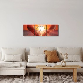 Kép - Nap a szívben (órával) (90x30 cm)